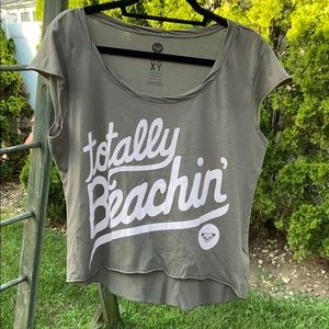 Roxy “totally Beachin” tee.